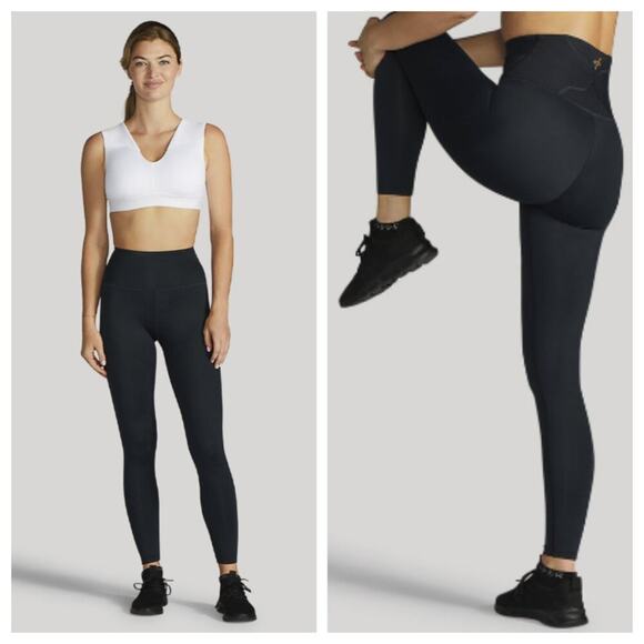 NWT Tommie Copper Women's Lower Back Support Leggings Burgundy Size L - Picture 11 of 12